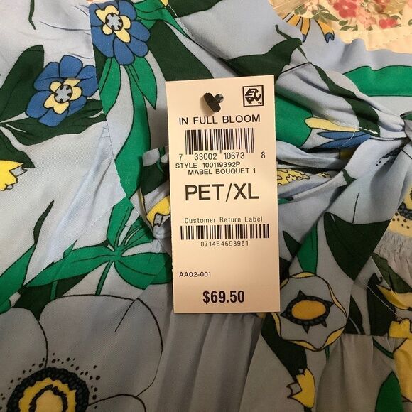 NWT𝅺international CONCEPTS WOMAN S/S FLORAL TIES BACK WOMAN BLOUSE SIZE US PXL‌ - Picture 5 of 13